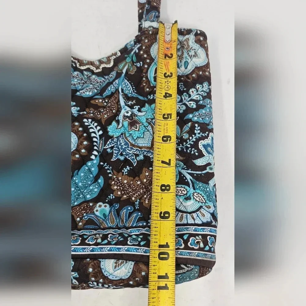 Retired Vera Bradley Blue Java Brown Floral Paisley Tote